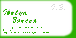 ibolya borcsa business card